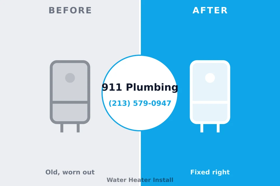 Before and after: plumbing repair Floresville, TX